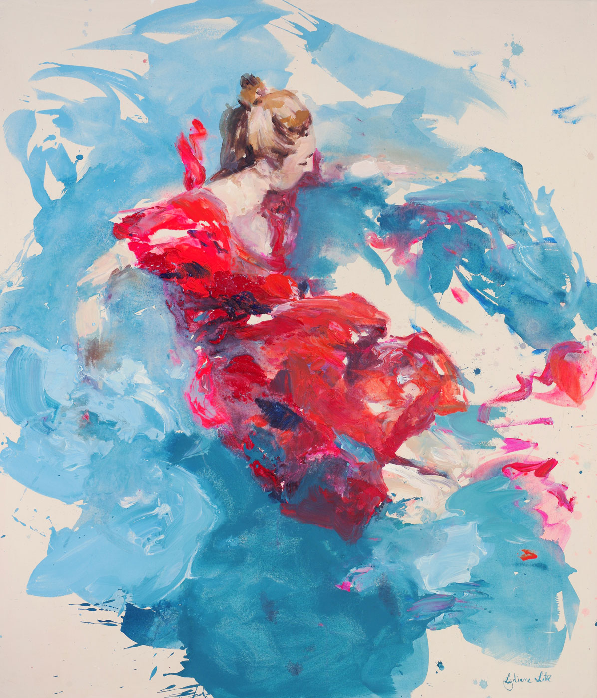 „Danse“, Acryl auf Leinwand, 140 x 120 cm, 2023 – Lydiane Lutz